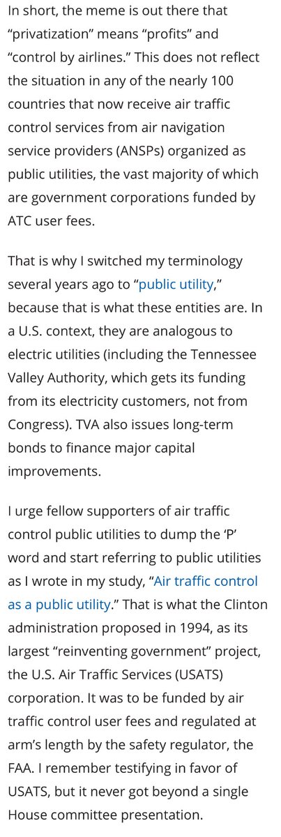 marcscribner's tweet image. As my colleague Bob Poole notes, “privatization” is a poor description of air traffic control governance reforms being discussed. Worse, supporters’ use of the term helps fuel opponents’ misinformation campaigns.

“Time to Retire the P word” @ReasonFdn: reason.org/aviation-polic…