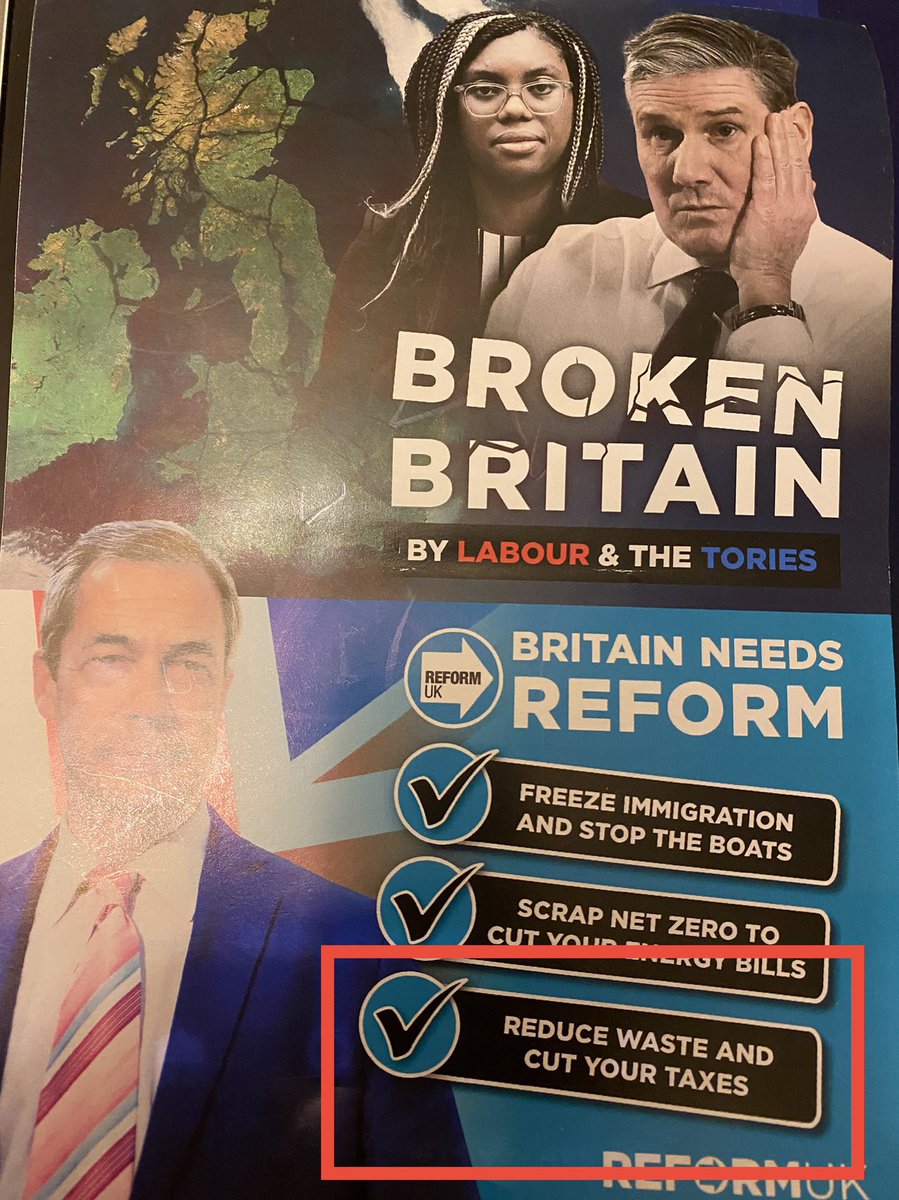 Danny Kruger really needs to look at any election leaflet from his party. This is from a recent District Council election. The only tax I’m aware that they have power over is the Council Tax, ergo their candidate (who was elected) was on a platform to cut council tax! #BBCQT
