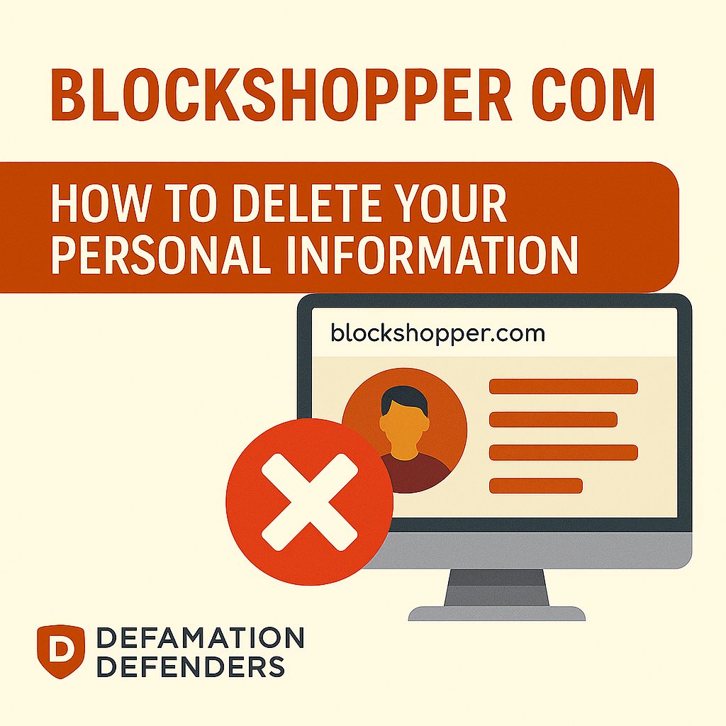 🏡 Your name and home address may be listed on BlockShopper — and anyone can see it.

Learn how to remove your information, protect your privacy, and stay in control of your online presence 👇

👉 defamationdefenders.com/blockshopper-r…

#DefamationDefenders #PrivacyProtection #BlockShopper