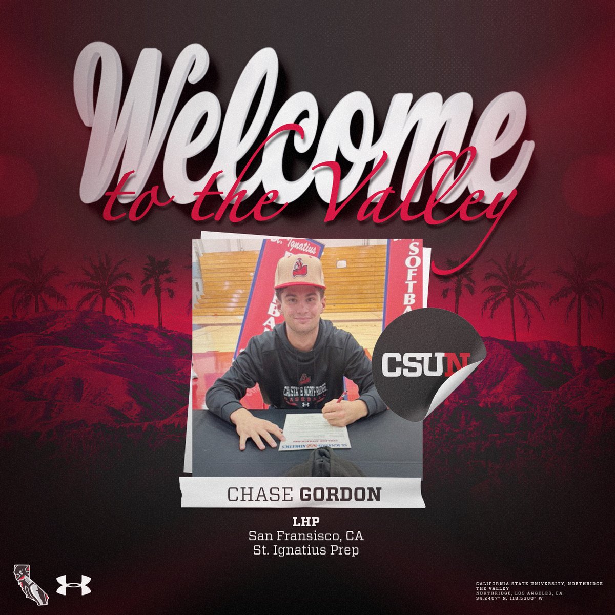 CSUNBaseball's tweet image. From the Bay to the Valley

Welcome to CSUN, Chase!

#GoMatadors