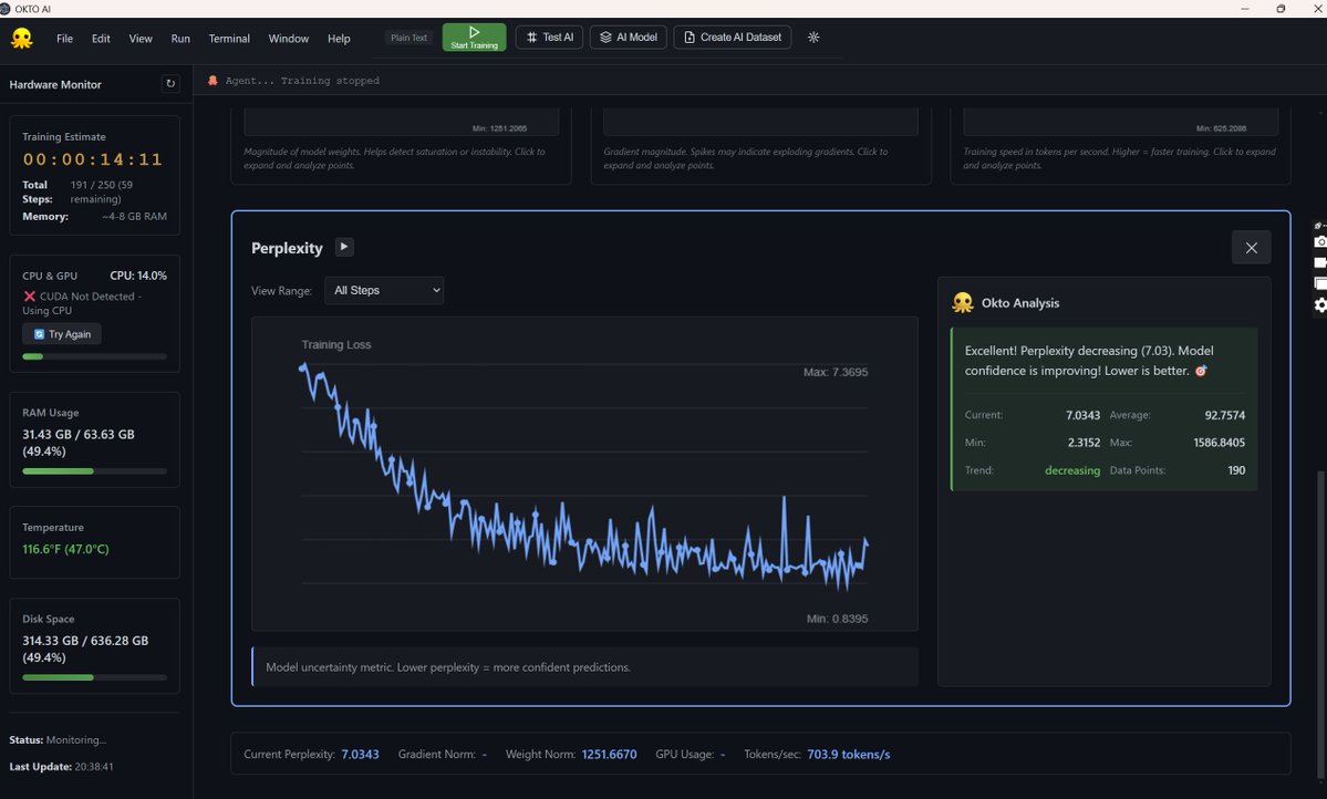 oktoseek's tweet image. “What if training an LLM looked like this?”
🐙💛
#AIIDE #LLM #MachineLearning #DeepLearning #AIDevTools #BuildInPublic
