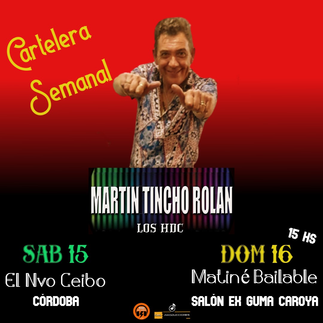 martinrolangok's tweet photo. Cartelera Semanal.
Sólo para entendidos .
Mi rítmo es indiscutible con @loshdc #loshijosdelcuarteto @Grkcuarteto #cmlproducciones . https://t.co/BGHDkeS9Bn