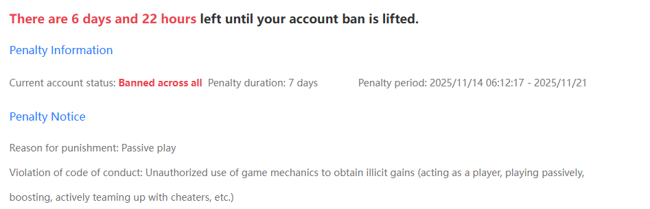 7 Tage Ban auf dem Superserver wegen Campen bekommen ?!?