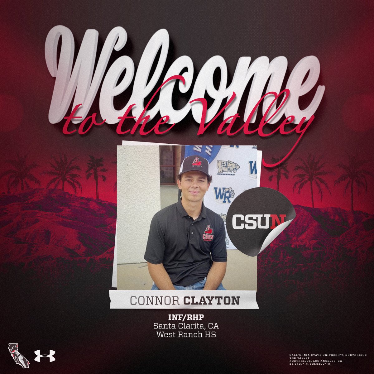CSUNBaseball's tweet image. Adding a skilled and multi-faceted two-way player.

Welcome to CSUN, Connor!

#GoMatadors