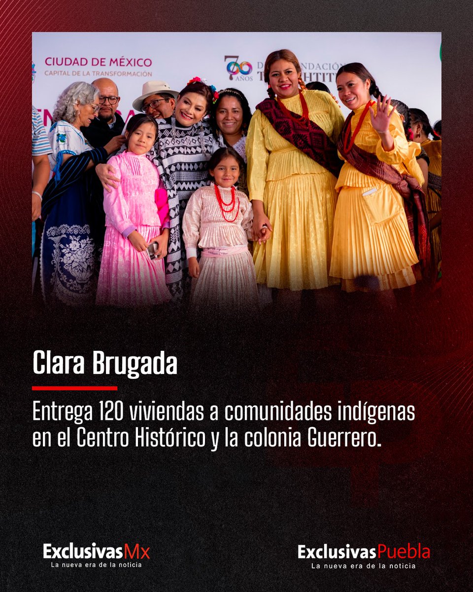 🏠 <a href="/ClaraBrugadaM/">Clara Brugada Molina</a> entrega 120 viviendas a comunidades indígenas y anuncia subsidios de renta para 2026.
.
#CDMX #ViviendaSocial #ExclusivasPuebla #ExclusivasMx