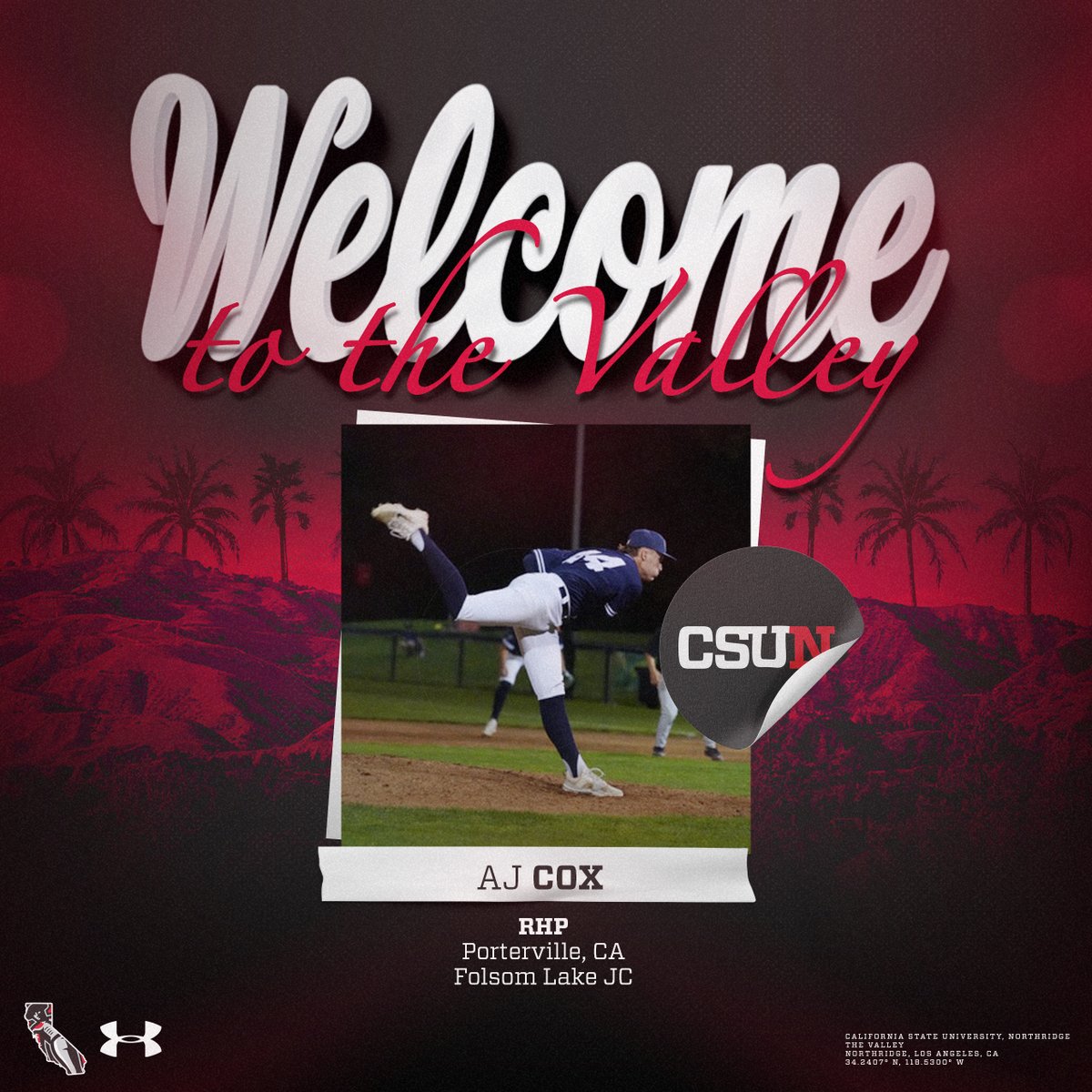 CSUNBaseball's tweet image. A big presence on the mound coming to the Matadors. 

Welcome to CSUN, AJ! 

#GoMatadors