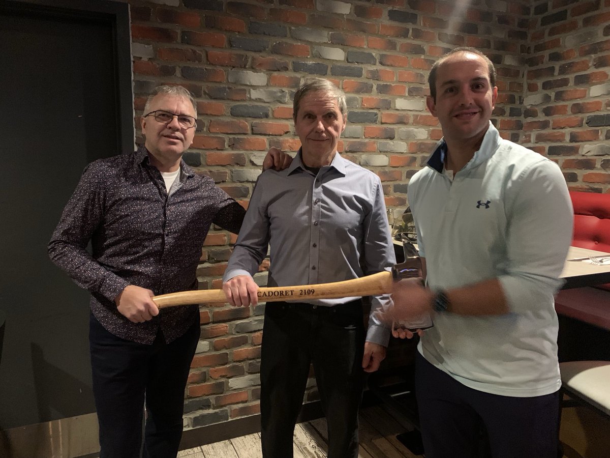 Soirée soulignant la retraite du pompier Gilles Cadoret #2109. Nous te souhaitons, Gilles, une belle retraite.