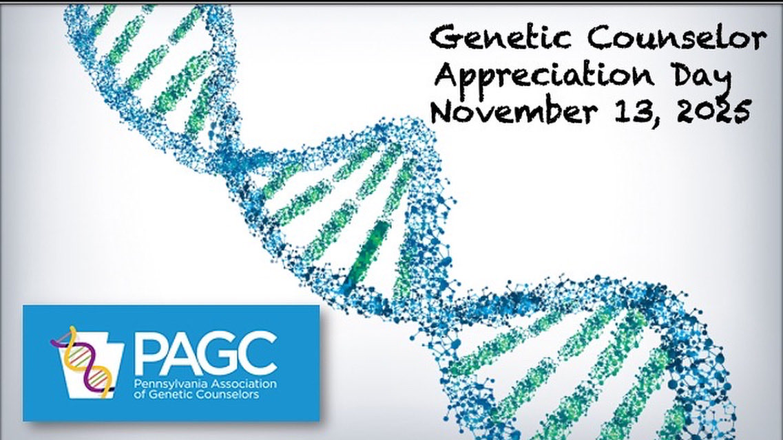 PennsylvaniaGC's tweet photo. Today, November 13, 2025, is a day to reflect on how we support our patients, our institutions, and our colleagues to bring genetic education and knowledge to the forefront of healthcare. https://t.co/cIq1qwMTlN