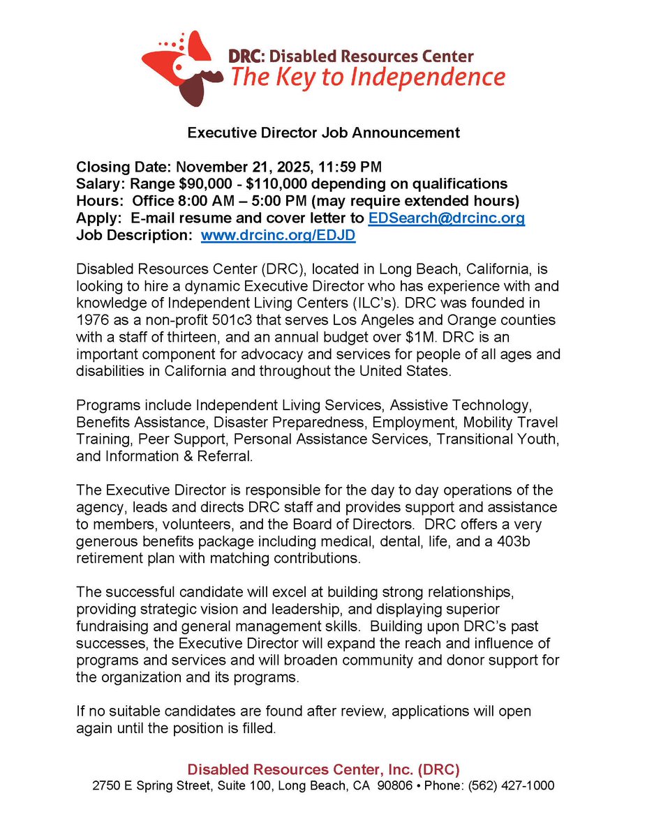 Disabled Resources Center, Inc. (DRC) tweet media