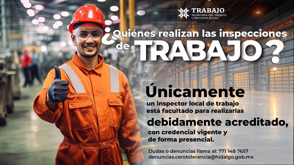 strabajohgo's tweet image. La #STPSH es la encargada de vigilar el cumplimiento de los derechos fundamentales de las personas trabajadoras, para realizarlo lleva a cabo inspecciones de trabajo dentro del ámbito de su competencia.👷📋

#PrimeroElPueblo