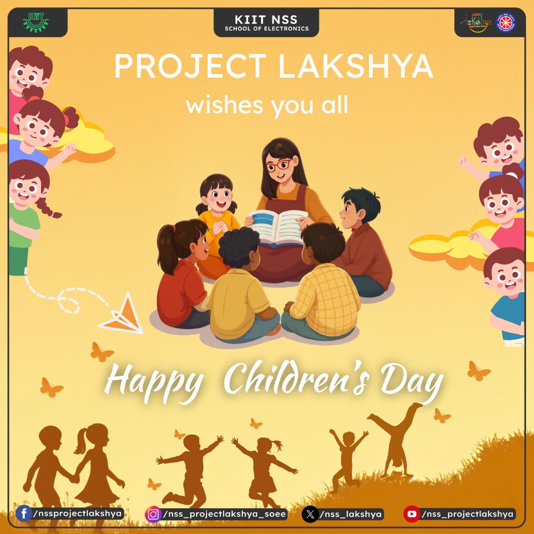 The unconditional love our first Prime Minister, Mr. Jawaharlal Nehru had for children marked his Birthday-14th of November as a joyful celebration of Children's Day every year with young and innocent smile.
NSS SoEE Project Lakshya wishes you all A very Joyful Children's Day.🦋