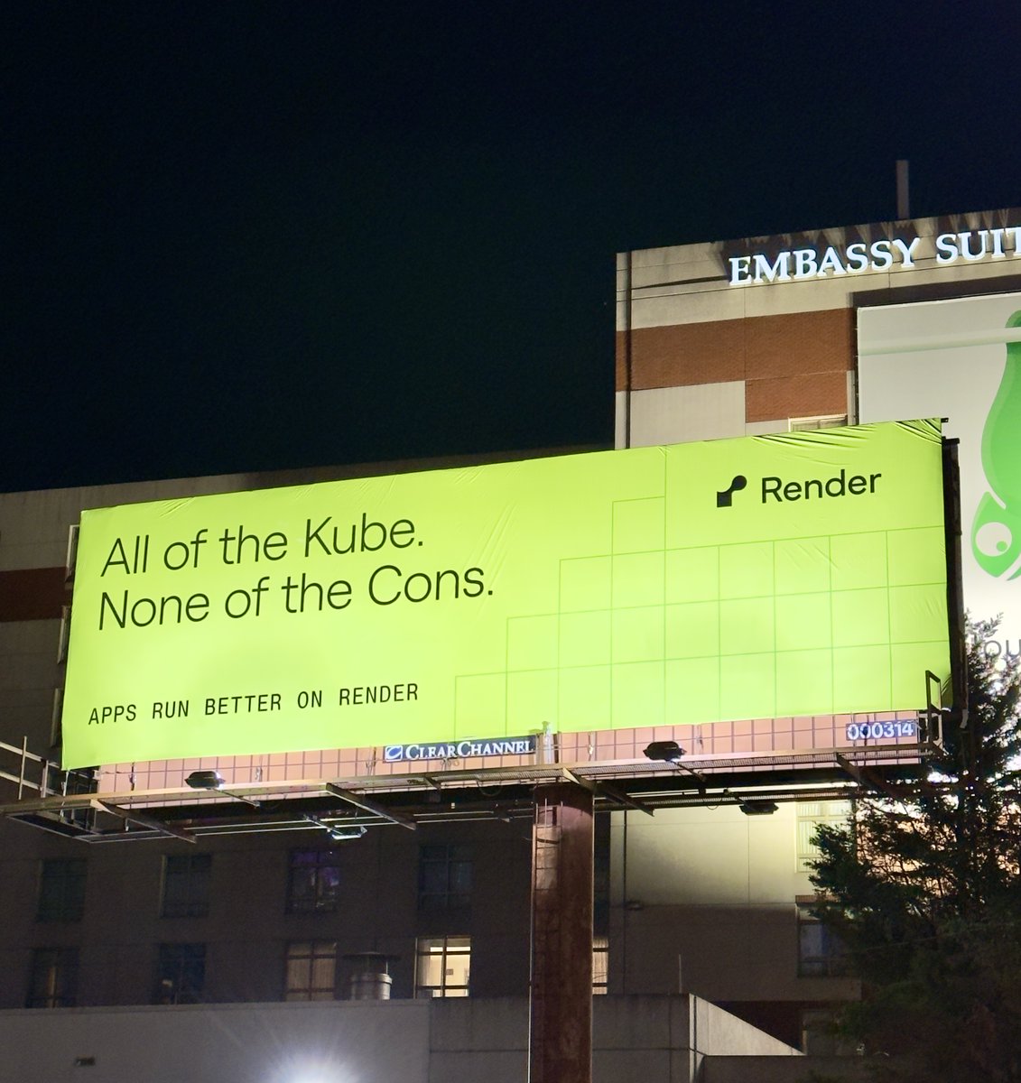EliStaykova's tweet image. “Love your marketing&quot;
a dev, snapping a pic of the @render food truck.
Two words devs don’t usually pair: love + marketing.
But this week at #KubeCon? They did.

While most booths blurred into “cheaper, faster, better” purple sameness, we went the other way: fun, memorable, edgy