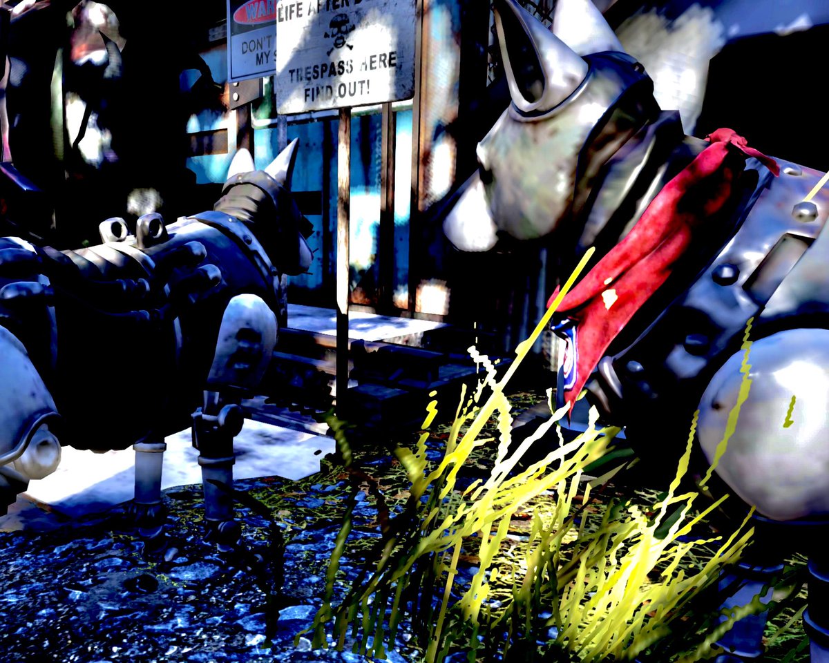 シリーズ
【ちん、Campを作る】

第６回
タイトル
『鉄の犬2匹、同居』

これはタイトル通り『鉄の犬を一緒に住まわせてみたい』と言う
ただただ、そんな理由で作ってみたCampです

そんな気持ち分かるでしょ？
他にかわいい居るし
普通やらかいけど…

#Fallout76camp