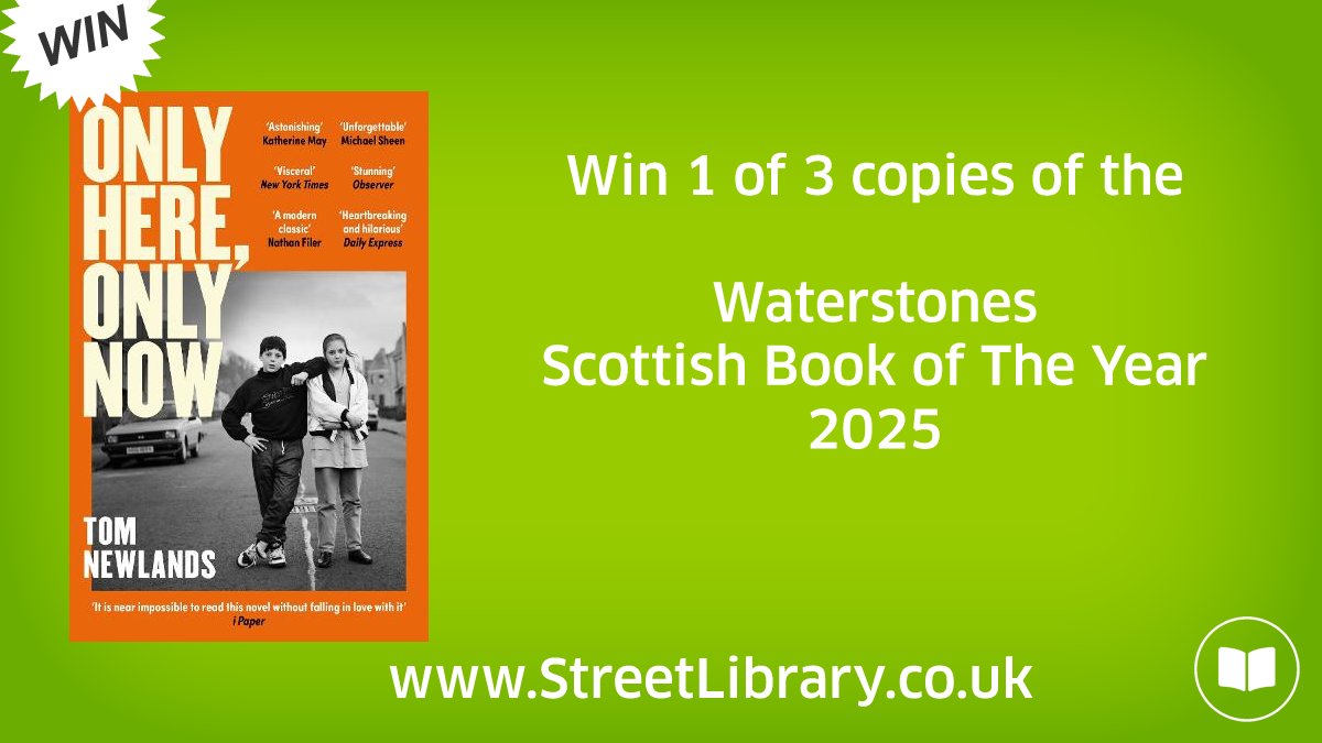 StreetLibraryUK's tweet image. #WIN 1 of 3 copies of the Waterstones Scottish Book of The Year 2025.

1⃣ Follow @Phoenix_Bks
2⃣ RT
3⃣ Tag friends in reply (each tag = 1 entry)

Ends 21 Nov. UK only. Random winner.

Book image courtesy of Waterstones.

The Street Library is sponsored by @dotscotregistry 💚