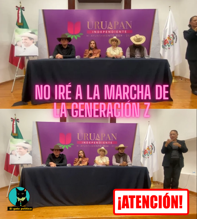 elgatopolitico_'s tweet image. 🔴🔴¿No que no?
Grecia, Quiroz, alcaldesa de Uruapan, se deslinda totalmente de la marcha de la Generación Z y pide que no usen el movimiento del sobrero para sus fines:

&quot;No sé por quién esté encabezada. Yo decidí no asistir [...] El Movimiento del sombrero está en Uruapan&quot;,…