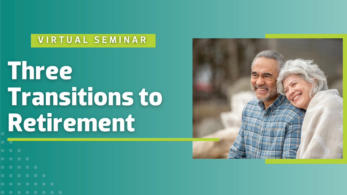 Community1stCU's tweet image. Join our virtual seminar on the Three Transitions to Retirement! 🌟 
📅  Date: November 18, 2025, 6 PM. 
👉 Secure your spot here:  ow.ly/y9aV50X1E8K
 
#RetirementPlanning #ThreeTransitions #LifeAfterWork #PlanYourFuture #ConfidentRetirement