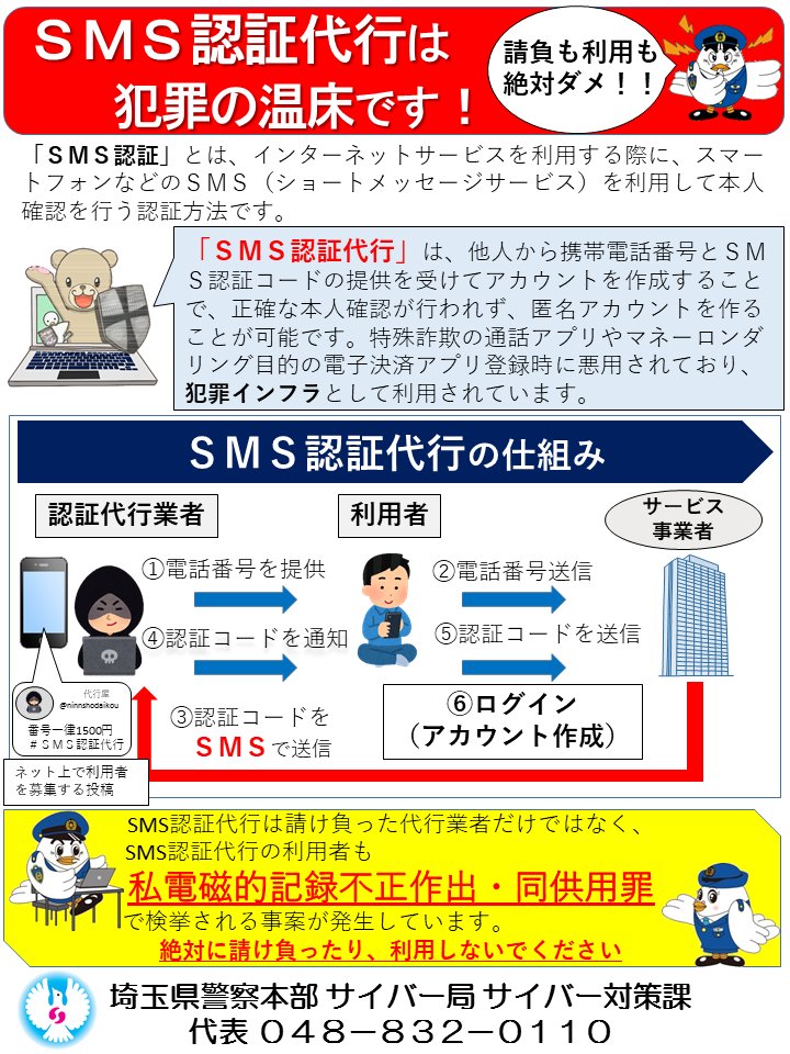 spp_cyber's tweet image. ◤◢◤◢◤◢◤◢◤◢◤◢◤◢◤◢◤◢        
削除警告 ＳＭＳ認証代行＝犯罪の温床        
→「請け負わない」「利用しない」        
#SMS認証 #認証代行 #電話番号認証 
#案件 #副業 #詐欺 #esim販売
◤◢◤◢◤◢◤◢◤◢◤◢◤◢◤◢◤◢