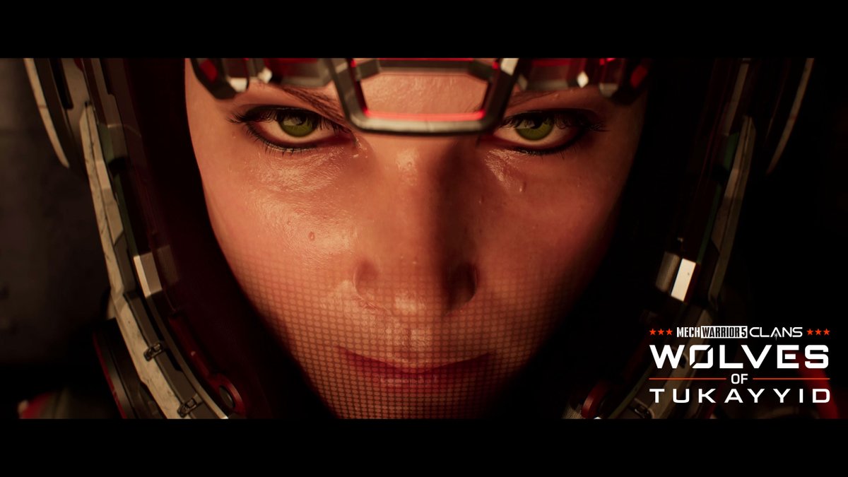 Some of you have correctly ID'd this pilot as ... sarna.net/wiki/Ranna_Ker…  Enjoy this Desktop while we prep MechWarrior 5: Clans - Wolves of Tukayyid for release Dec 4th