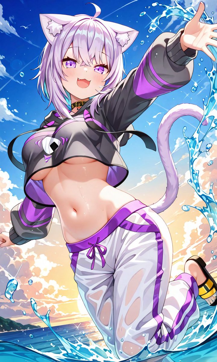 notes777AI's tweet image. 海ではしゃいでいるおかゆん😎
hololive│Nekomata Okayu│SFW
#猫又おかゆ
#ホロライブ