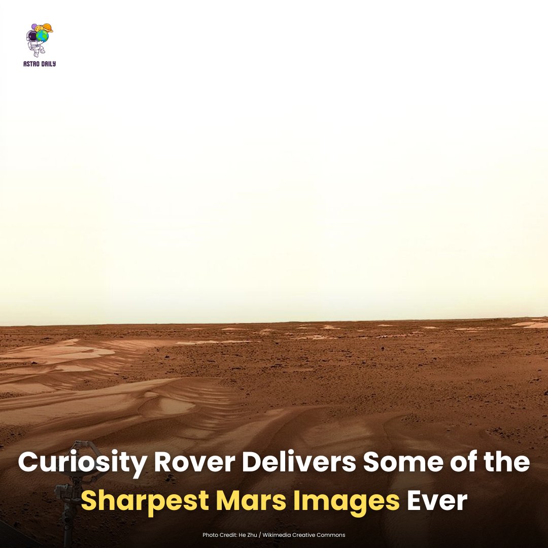AstroDailyNews's tweet photo. NASA’s Curiosity rover has sent back a stunning new panorama of the Gale Crater under unusually clear skies. The images, captured during Martian winter when atmospheric dust is at a low, stretch across miles and portray the crater floor in crisp detail. Scientists processed 44 https://t.co/c0c1GRUlD8