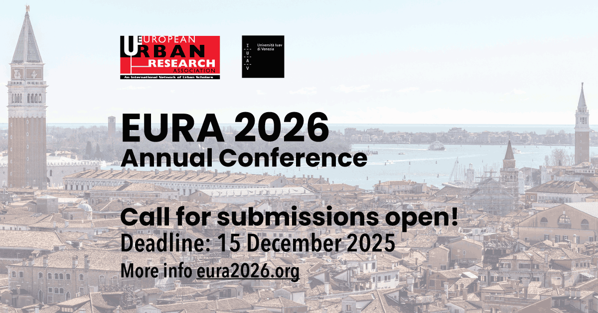 EURAnews's tweet image. 📣 EURA 2026 – CALL FOR PAPERS &amp;amp; PANELS
17–20 Jun 2026, Venice Italy (@iuav)
“Cities Under Strain”
Submissions open: papers &amp;amp; pre-organised panels. Deadline 15 Dec 2025.
Submit: eura2026.org

#EURA2026 #CallForPapers #CallForPanels #UrbanStudies #UrbanPlanning #Venice
