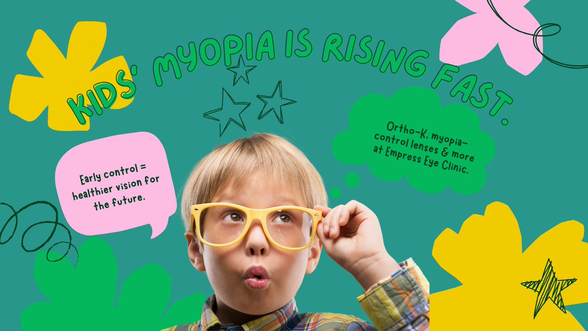 torontoeyedoc's tweet image. Kids’ myopia is rising fast.
Early control = healthier vision for the future.
Ortho-K, myopia-control lenses &amp;amp; more at Empress Eye Clinic.
📍 North York
#MyopiaControl #KidsEyeCare #Optometrist #childeyecare #Toronto