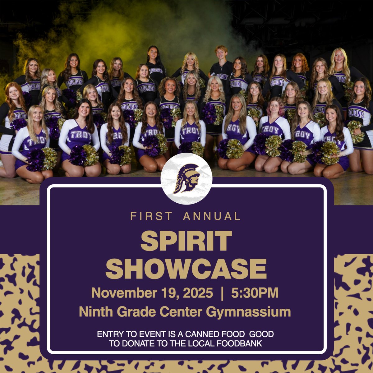 The Troy R-3 Cheer &amp; Dance Teams are taking the floor for our First Annual Spirit Showcase—come support your Trojans! #TroyR3 #GoTrojans