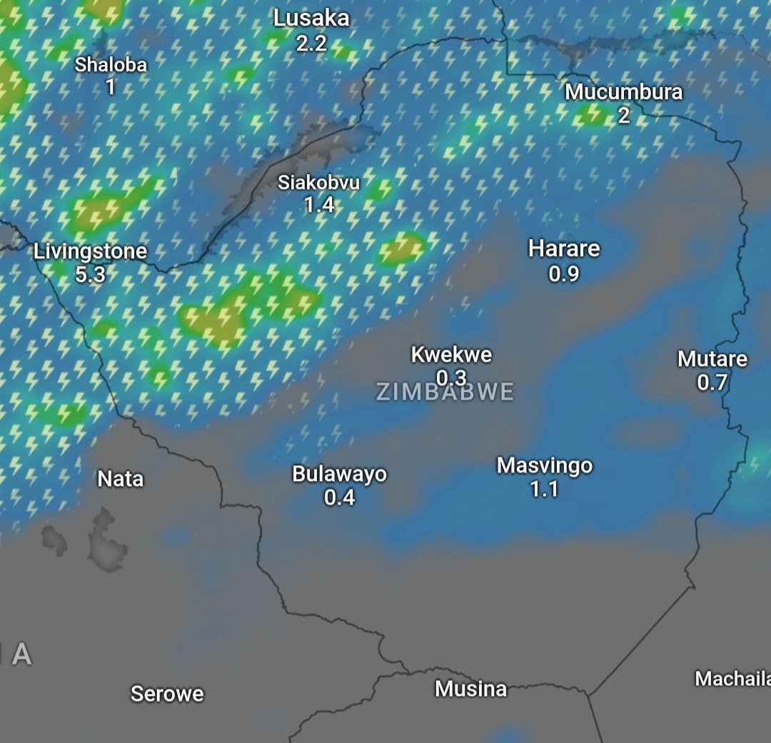 ZIM_CAST's tweet photo. A windy Friday expected across most parts of Zimbabwe, mainly across the South. Afternoon showers and thundershowers expected mainly across parts of the North and West. Less rain expected Saturday, with widespread showers expected countywide on Sunday. 🌦 ⛈️ 🌱 🇿🇼 https://t.co/HZFjAdMaLo
