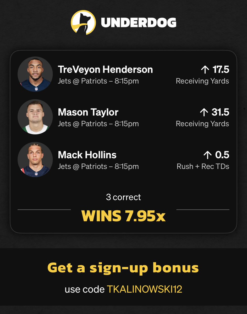 Mason Taylor… I call him Axe Capital  play.underdogfantasy.com/es-1sKHmvJ5dx