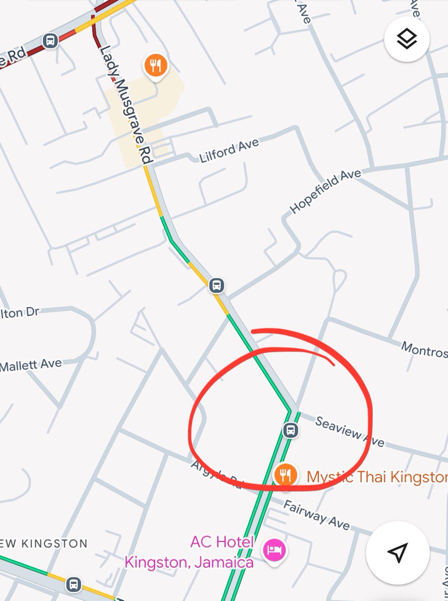 Goffeman's tweet image. Police are ticketing drivers for not indicating a right turn when traveling south at the intersection of Lady Musgrave Rd &amp;amp; Seaview Ave. But Lady Musgrave Rd runs all the way to Old Hope Rd, so there’s no change of direction when you’re following a bend in the SAME ROAD.