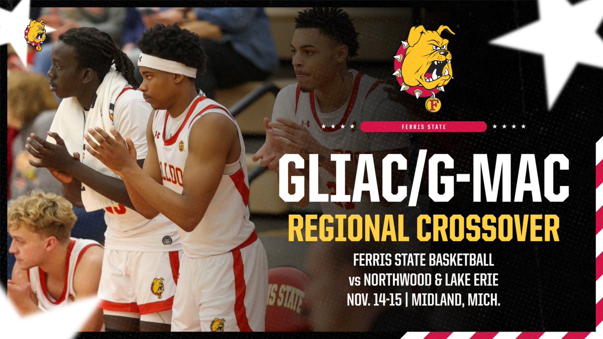 PREVIEW: Ferris State men's basketball officially opens the 2025-26 season at the GLIAC/G-MAC Crossover this weekend with two games in Midland! tinyurl.com/2ubd4766 <a href="/FerrisMBBALL/">Ferris M Basketball</a>