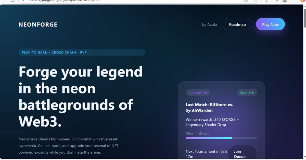 _Azularh's tweet image. I design and build clean, responsive, and user-friendly websites for project owners who want a strong online presence.
Here’s a sample of my work,feel free to check it out:
🔗 …ptogamingprojectbyazularh.netlify.app