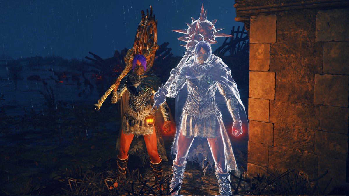 kisa0315ragi's tweet image. 保管庫到着！でも気になった🪜あって降りたら石棺…側のメッセ読もうとしたら石棺に入っちゃったですオハゴザ😃
着いたとこ遺灰呼べますやん…と思ったらゴーレム😇不意すぎて負けたので武器変えて雫ﾁｬﾝとシバいた😃
動画は復帰後の黒騎士戦で木に引っかかる人w
#ELDENRING #ShadowoftheErdtree