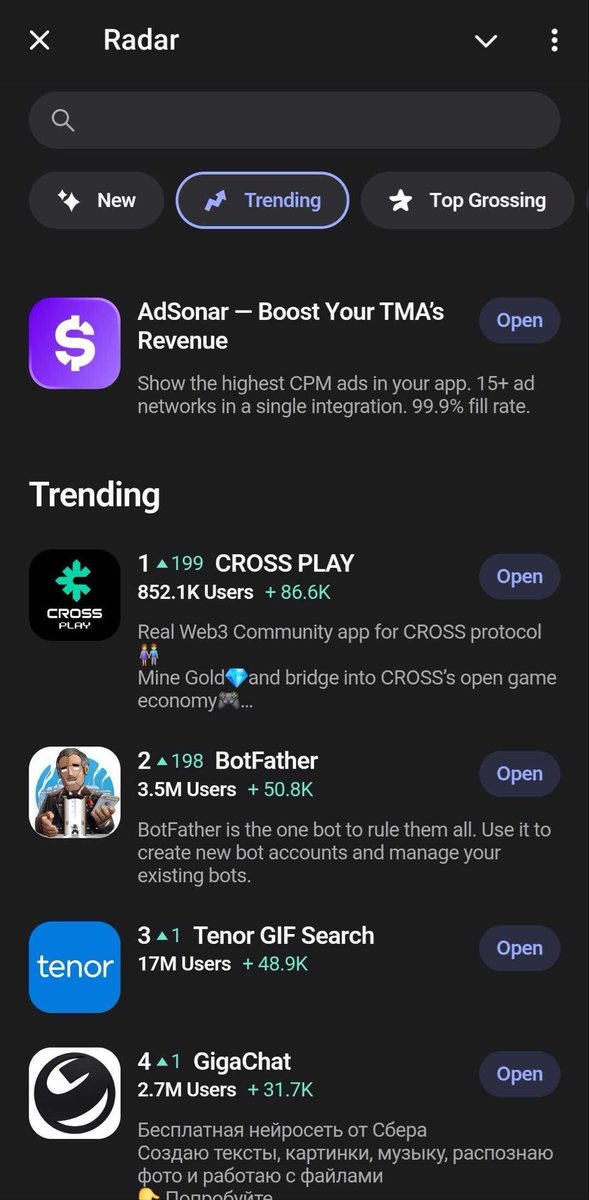Back to #1 on Radar Trending 🚀

GM Miners - what a way to start Friday!

CROSS Play is back to Rank #1 on Radar Trending Leaderboard🔥

Appreciate all the support Miners!

It’s never late to become a Miner:
Join NOW - t.me/cross_play_bot
Join Discord -
