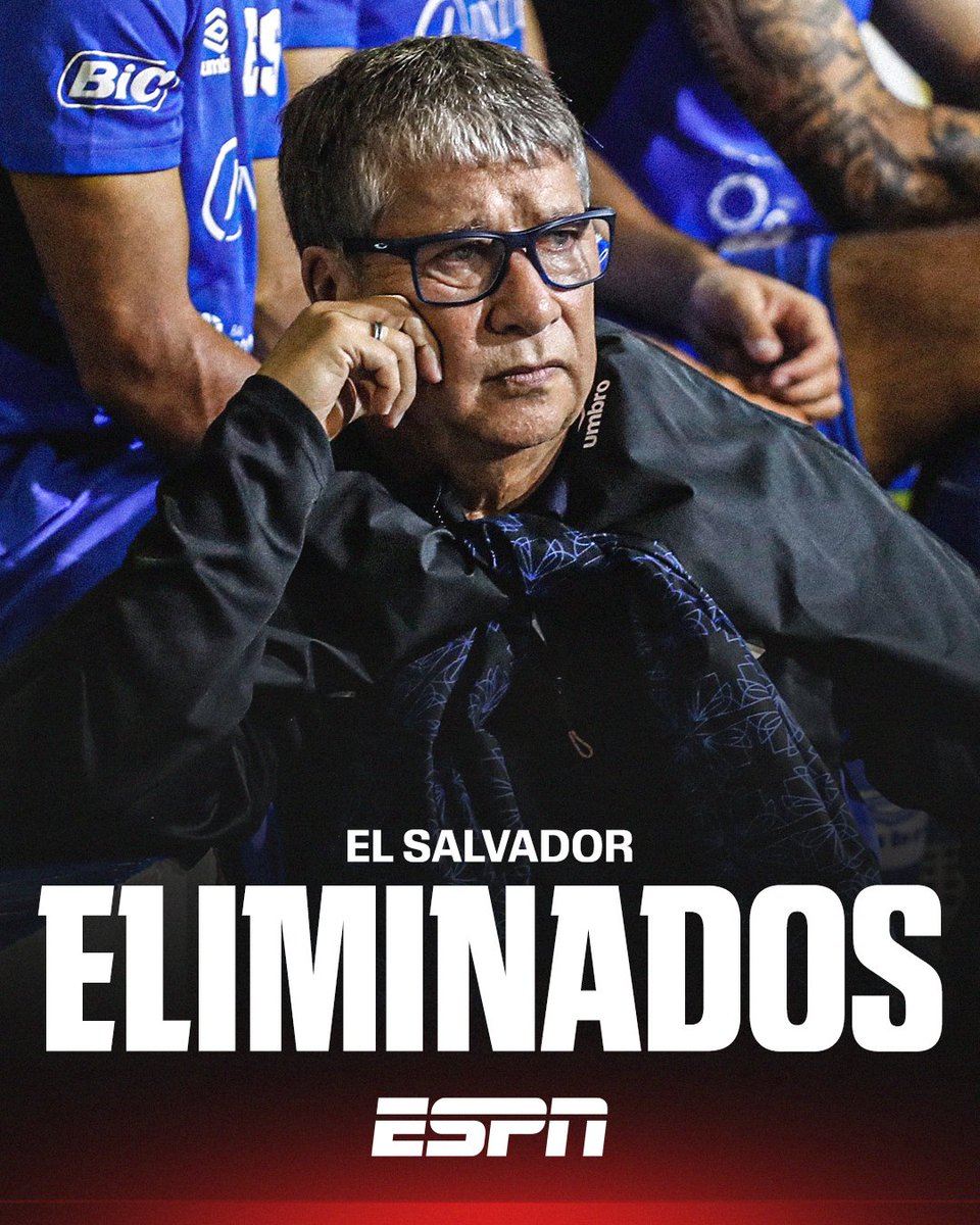 ESPN_CENAM's tweet photo. 🇸🇻❌Tras la goleada ante Surinam, La Selecta está oficialmente ELIMINADA del boleto directo al 2026. https://t.co/fsCOuUeBnu