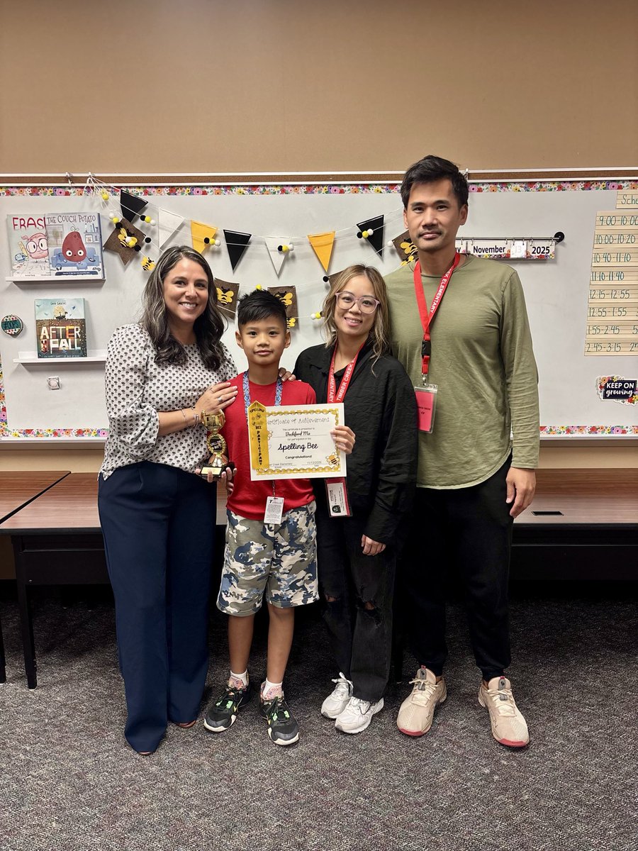 This morning we hosted our annual Spelling Bee. 🐝 Congratulations to our campus winners: 

1st Place: Beckford Ma
2nd Place: Gavin Li