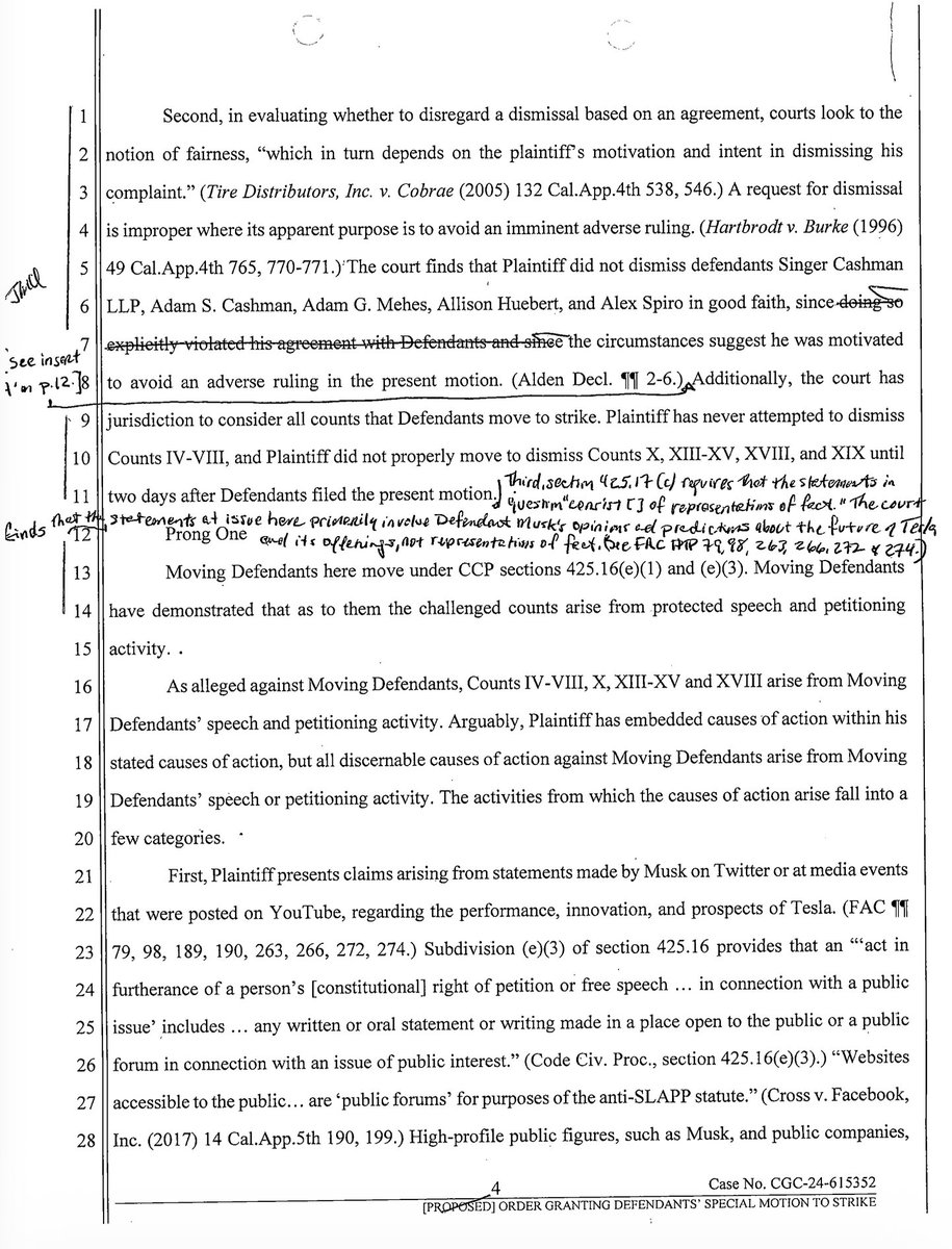 I've been waiting for this day for the last six years. 

The San Francisco Superior Court has just GRANTED Tesla's anti-SLAPP motion against my failed Tesla short seller cyberstalker, Aaron Jacob Greenspan.

This means that the court found his lawsuit was an illegal attempt to