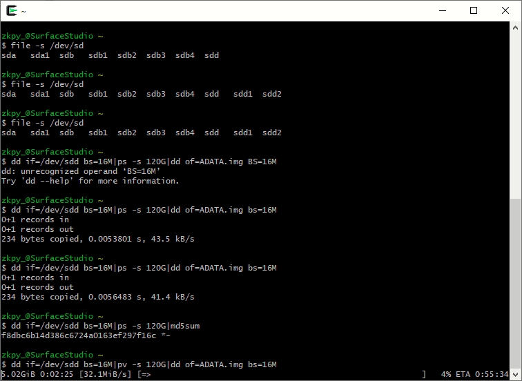 IchikawaYukko's tweet image. 🙋🏻‍♀️やっぱWindows上で dd するなら #Cygwin に限るな!! Linux上の dd と使い勝手が変わらないから便利っっっ（Cygwin自体を管理者権限で実行しましょう♫）