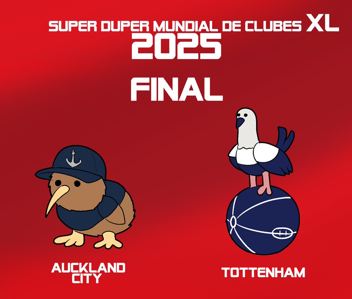 Super duper mundial de clubes XL 2025

Definidos los finalistas

Auckland city vs Tottenham