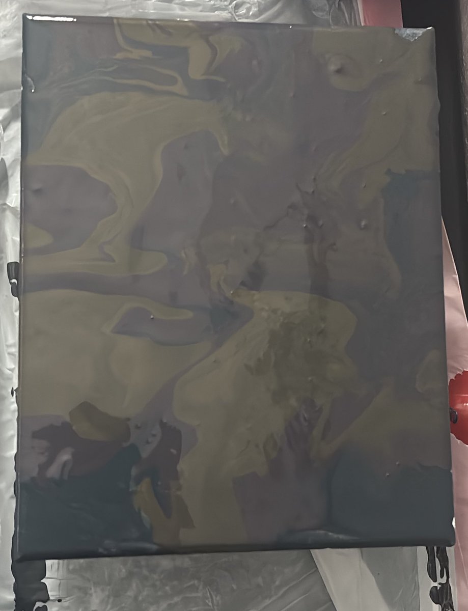 Amazingguy92's tweet image. Fluid art using a grey based mixed with gold purple and blue  #art #artmoots #hobby