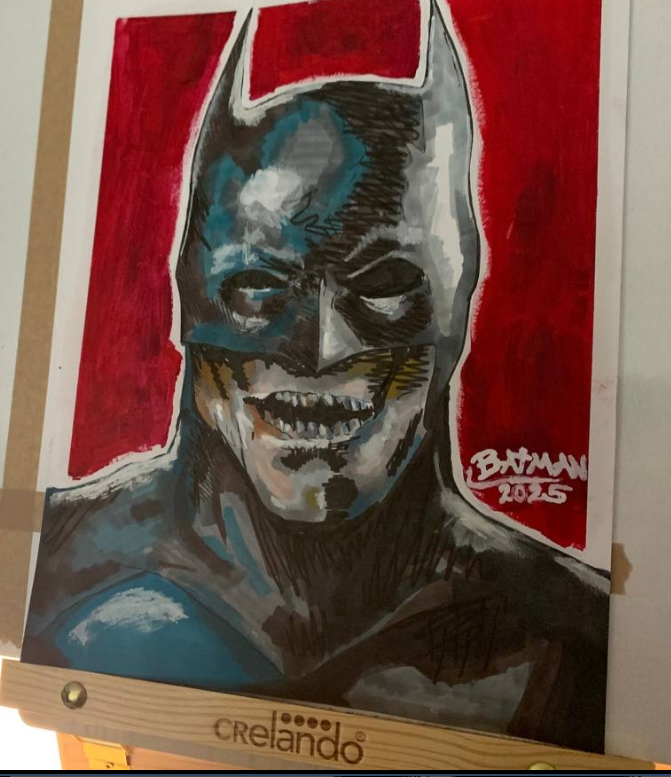 sorkot7328's tweet photo. What if Batman wasn’t a hero - but a monster born of vengeance and fear?
This is my take on a demonic Dark Knight, inked in rage and framed in blood.
#DemonicBatman #BatmanFanArt #DarkKnight #DCFanArt #DarkArt #HorrorArt #RedAndBlackArt #MonstrousDesign  #TraditionalArt https://t.co/4rKS34roxl