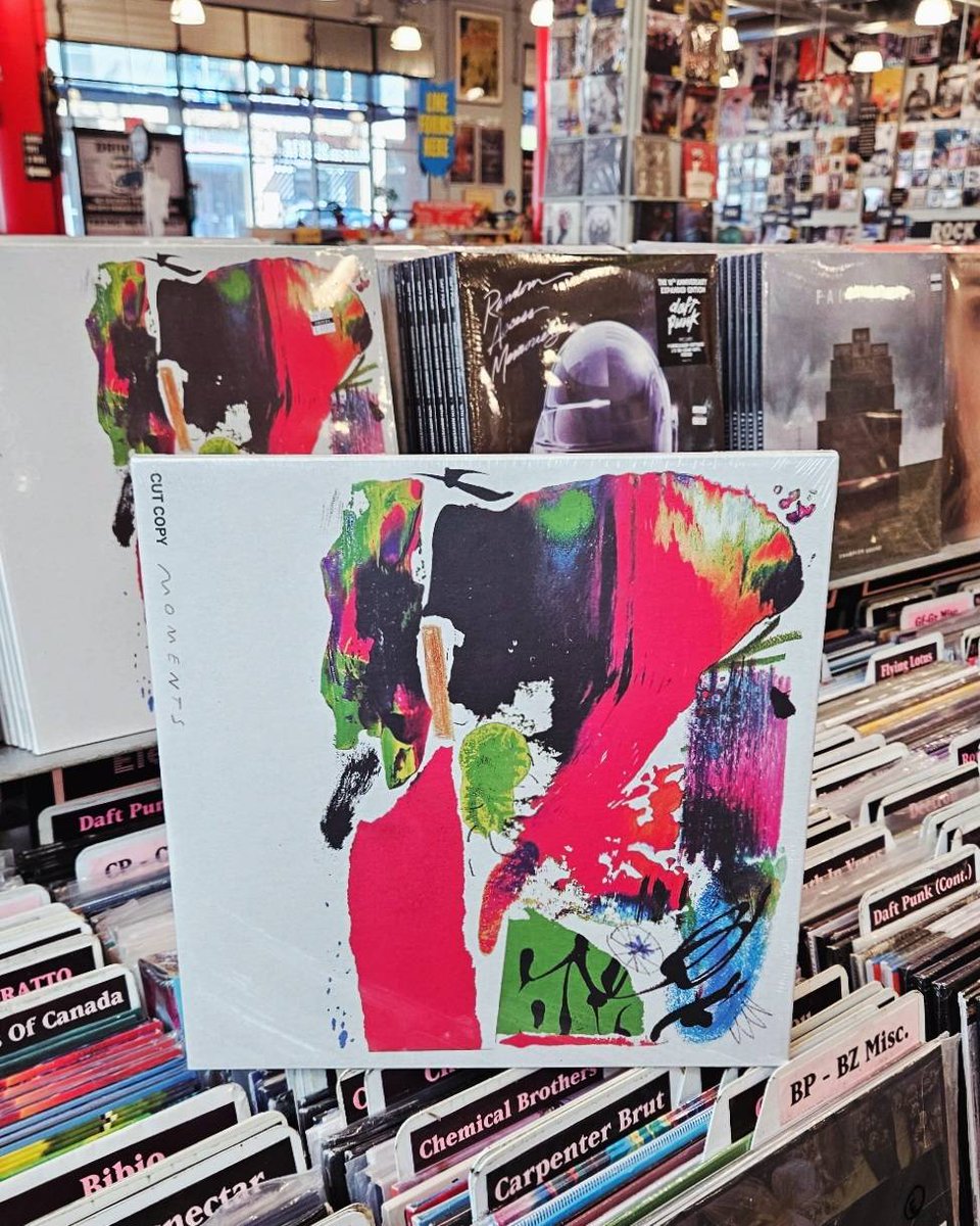 amoebamusic's tweet image. Australian electronic synth pop band @cutcopy have released their 7th album! "Moments" is available now on red vinyl and indie exclusive deluxe edition light yellow vinyl.

Get it here: bit.ly/2xlQGzl