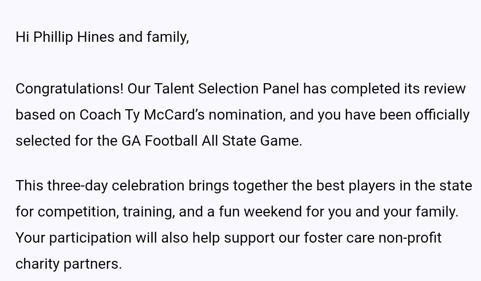 PhillipWA30's tweet image. Thank you @AllStarGame for the GA All State Game official invite and #CoachMcCard for supporting my nomination. 
#WoodwardAcademy #Linebacker