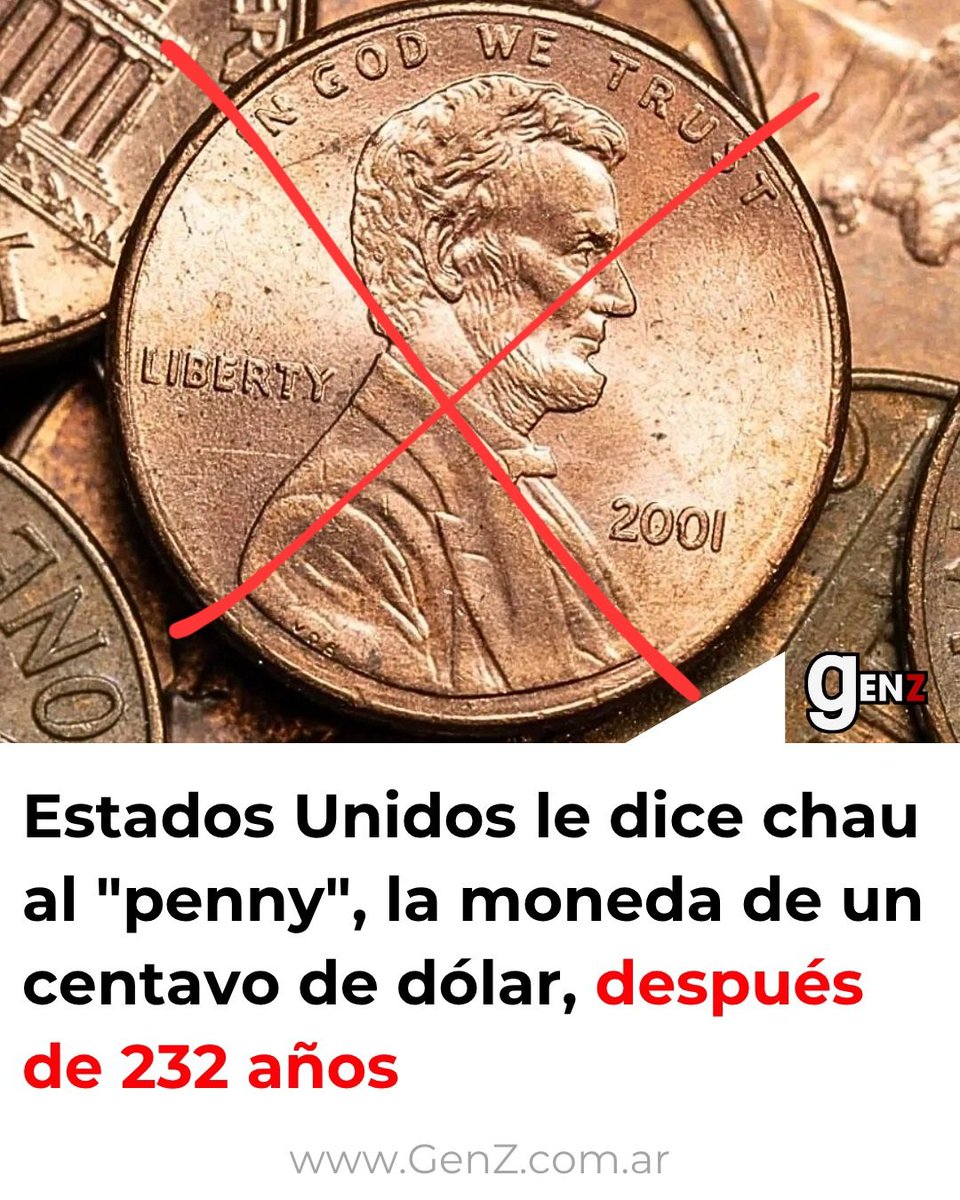 El Departamento del Tesoro de Estados Unidos puso fin a la producción de la icónica moneda de un centavo, conocida popularmente como Penny, debido a que su costo de fabricación superó ampliamente su valor nominal. La decisión marca el fin de una era de 232 años. 🪙🇺🇲