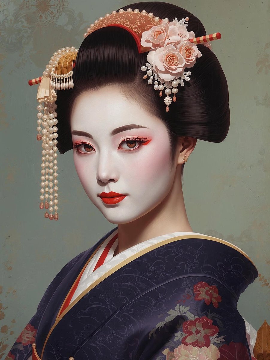 canva geisha kimono AI wall art Portraits, realistic images, colorful art, solo geisha, beautiful art. Ai art. etsy.me/49eMLpx <a href="/Etsy/">Etsy</a>より