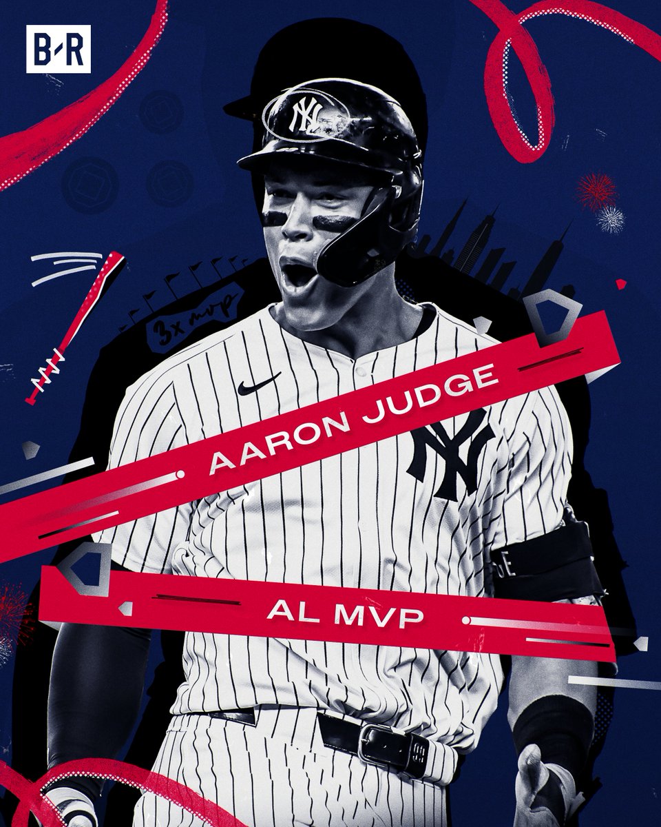 BleacherReport's tweet image. AARON JUDGE WINS BACK-TO-BACK AL MVP&apos;s 🏆

4TH YANKEE EVER TO WIN THREE MVP&apos;s 👏