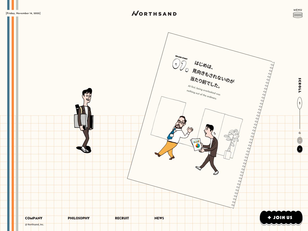 s5style's tweet image. 株式会社ノースサンド
s5-style.com/10972/

/// ここがハイクオリティ ///
1⃣ 紙芝居のように展開するストーリーテリング
2⃣ レトロポップ調のイラストレーション
3⃣ ウィットに富んだインターフェイス
4⃣ 円や曲線を多用したUIデザイン

#s5style #Webデザイン #ひとこと紹介