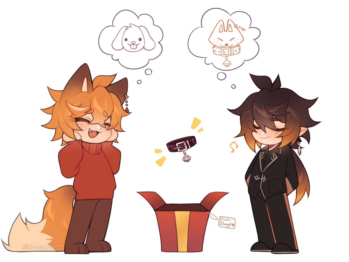 They both want a pet 🐾🎁
#Zhongchi #Zhongli #Childe #Tartaglia #GenshinImpact