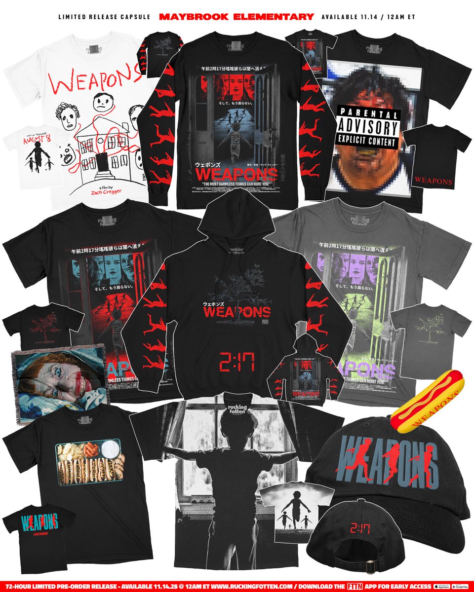 I can make them eat each other if I want to… Do I want to, Alex?

Presenting the MAYBROOK ELEMENTARY capsule - Releasing TONIGHT 11.14 @ 12AM ET / Early access @ 11:30PM ET exclusively on the FTTN App!

Limited 72-hour release,  pre-orders close Sunday 11.16 @ 11:59PM ET