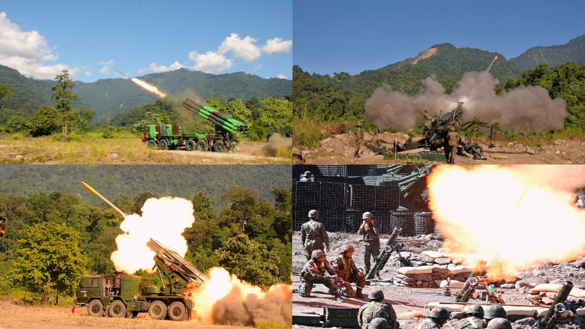 Spearcorps's tweet image. 𝗘𝘅𝗲𝗿𝗰𝗶𝘀𝗲 𝗣𝗼𝗼𝗿𝘃𝗶 𝗣𝗿𝗮𝗰𝗵𝗮𝗻𝗱 𝗣𝗿𝗮𝗵𝗮𝗿

A Synchronized display of precision &amp;amp; power by #SpearCorps under #EasternComd with Integrated employment of firepower by the #IndianArmy &amp;amp; #IndianAirForce. Long-Range Vectors, Precision Artillery, Loiter Munitions &amp;amp;…